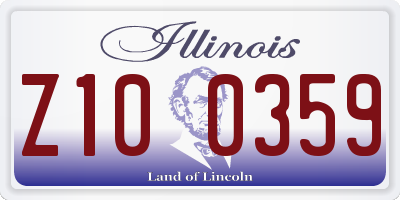IL license plate Z100359