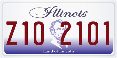 IL license plate Z102101