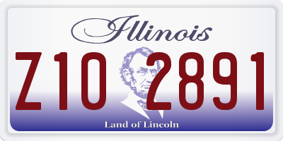IL license plate Z102891
