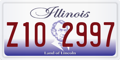 IL license plate Z102997