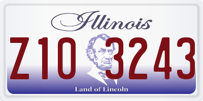 IL license plate Z103243