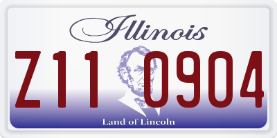 IL license plate Z110904