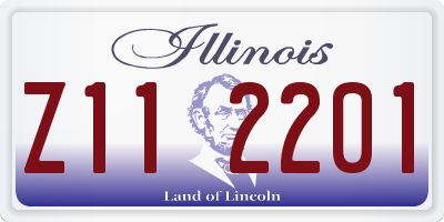 IL license plate Z112201