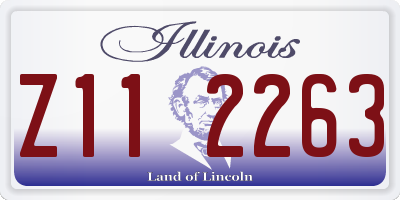 IL license plate Z112263