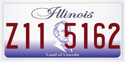 IL license plate Z115162