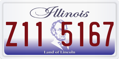 IL license plate Z115167