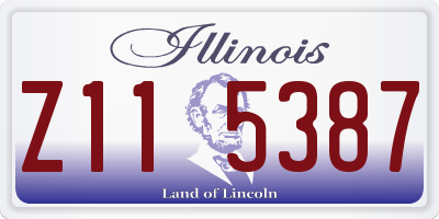 IL license plate Z115387