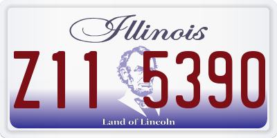 IL license plate Z115390