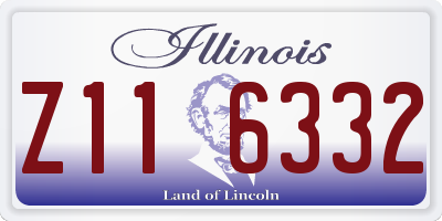 IL license plate Z116332