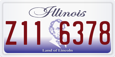 IL license plate Z116378
