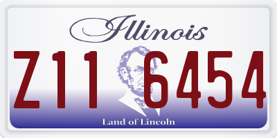IL license plate Z116454