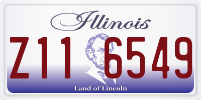 IL license plate Z116549