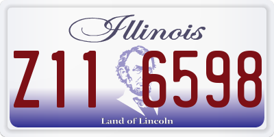IL license plate Z116598
