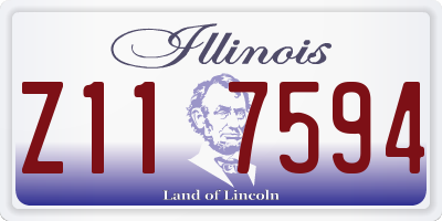 IL license plate Z117594