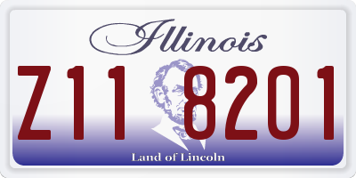 IL license plate Z118201