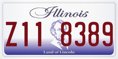 IL license plate Z118389