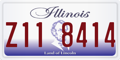 IL license plate Z118414