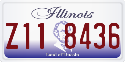 IL license plate Z118436