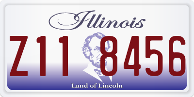 IL license plate Z118456