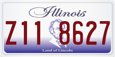 IL license plate Z118627