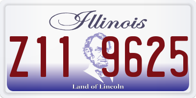 IL license plate Z119625