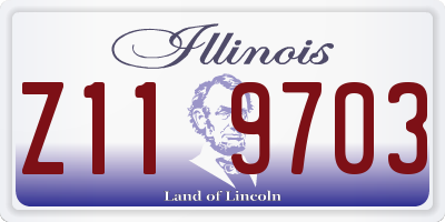 IL license plate Z119703