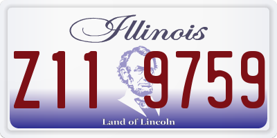 IL license plate Z119759