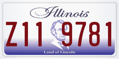 IL license plate Z119781