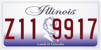 IL license plate Z119917