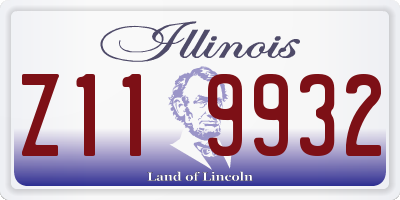 IL license plate Z119932