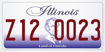 IL license plate Z120023