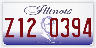 IL license plate Z120394