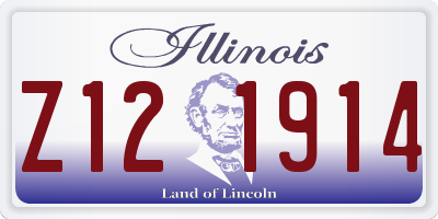 IL license plate Z121914