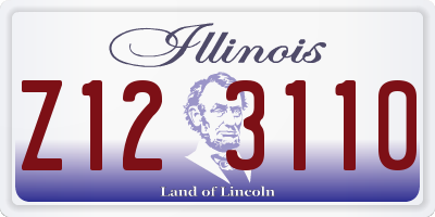 IL license plate Z123110