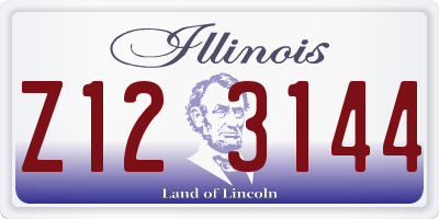 IL license plate Z123144