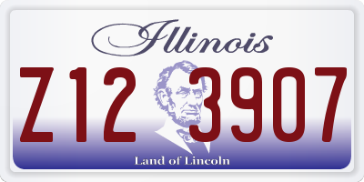 IL license plate Z123907