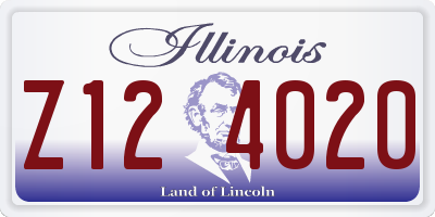 IL license plate Z124020