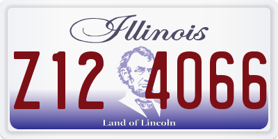 IL license plate Z124066