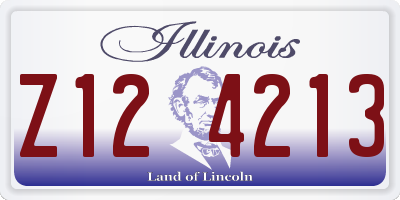 IL license plate Z124213
