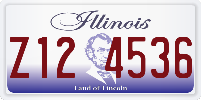 IL license plate Z124536