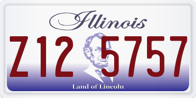 IL license plate Z125757