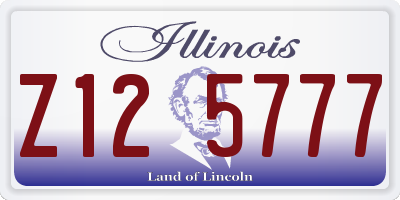 IL license plate Z125777