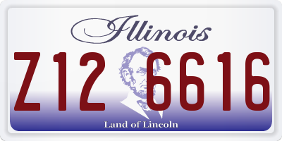 IL license plate Z126616