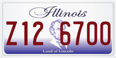 IL license plate Z126700