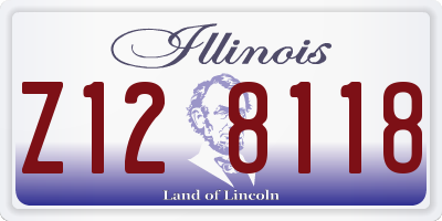 IL license plate Z128118