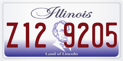 IL license plate Z129205