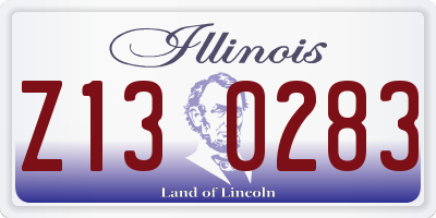 IL license plate Z130283