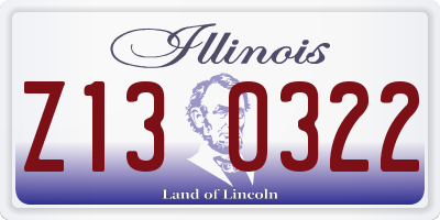 IL license plate Z130322