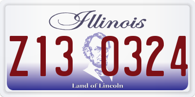 IL license plate Z130324