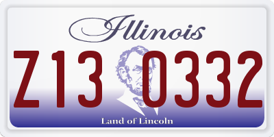 IL license plate Z130332